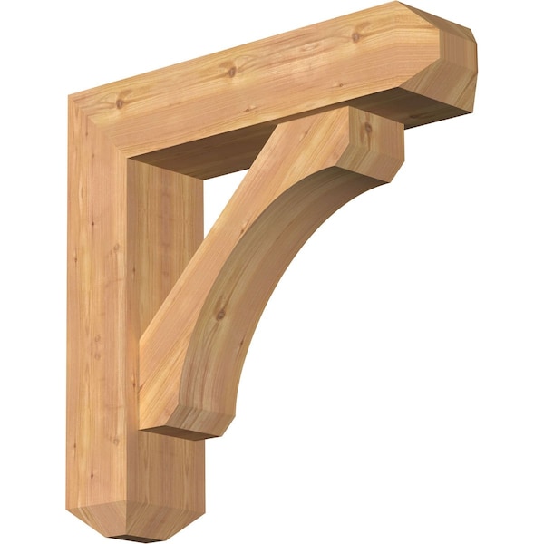 Ekena Millwork Legacy Craftsman Smooth Bracket w/ Offset Brace, Western Red Cedar, 7 1/2"W x 30"D x 30"H BKT0806X30X30LEC04SWR - main